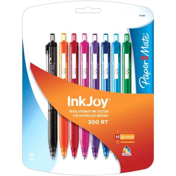 Paper Mate Other - Paper Mate InkJoy 300RT Ballpoint Pen, Assorted Colors, 8-Count